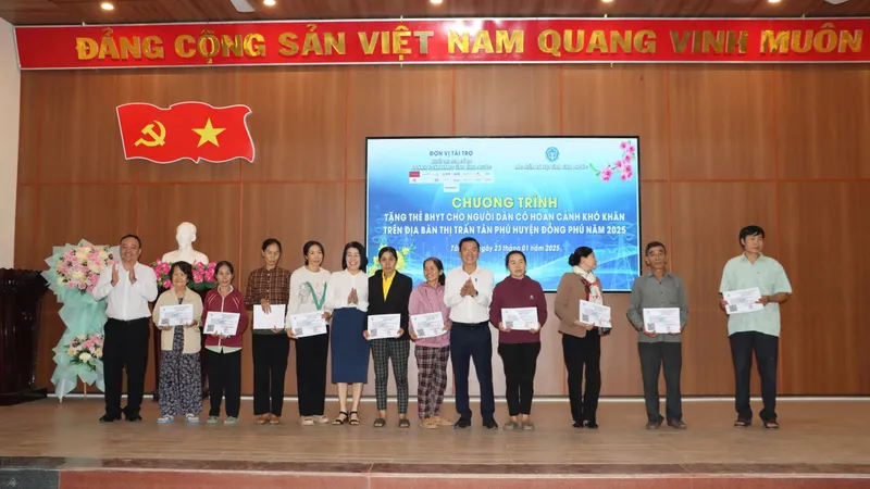 Bình Phước: Hơn 3.000 thẻ bảo hiểm y tế đến người có hoàn cảnh khó khăn