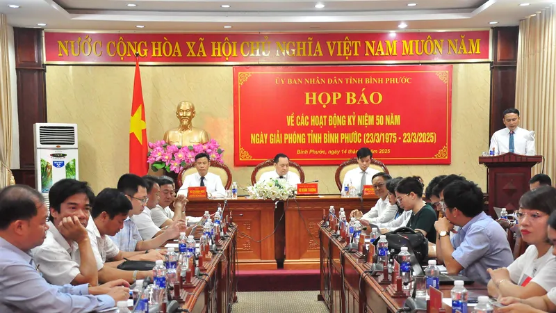 Họp báo 50 năm Ngày Giải phóng tỉnh Bình Phước