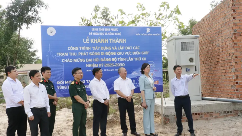 Bình Phước: Khánh thành công trình trạm thu, phát sóng di động vùng biên