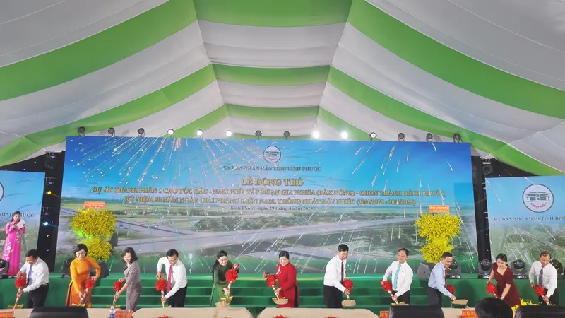 Bình Phước: Động thổ dự án đường cao tốc Gia Nghĩa - Chơn Thành