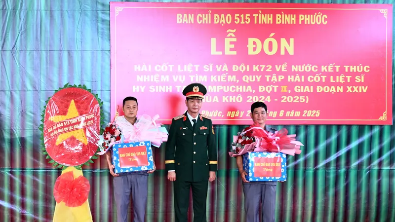 Bình Phước đón 80 hài cốt liệt sĩ hy sinh tại Campuchia về nước