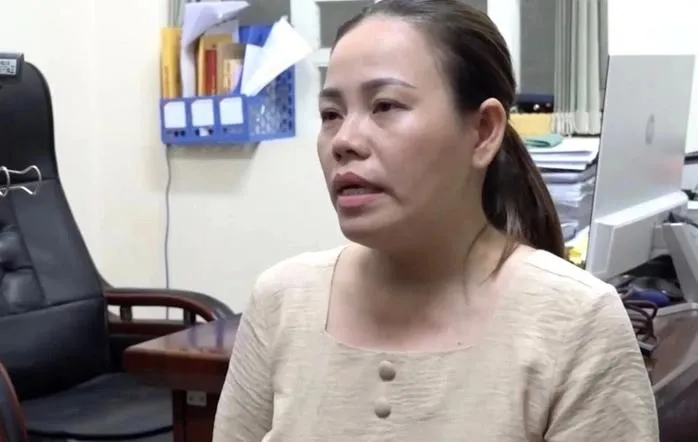 Nguyễn Thị Hồng Bích tại cơ quan công an