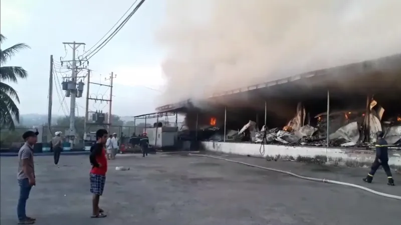 Vụ cháy gây thiệt hại nặng nề.