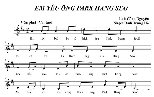 Thú vị bé gái 6 tuổi hát ca khúc “Em yêu ông Park Hang Seo” do cha phổ nhạc