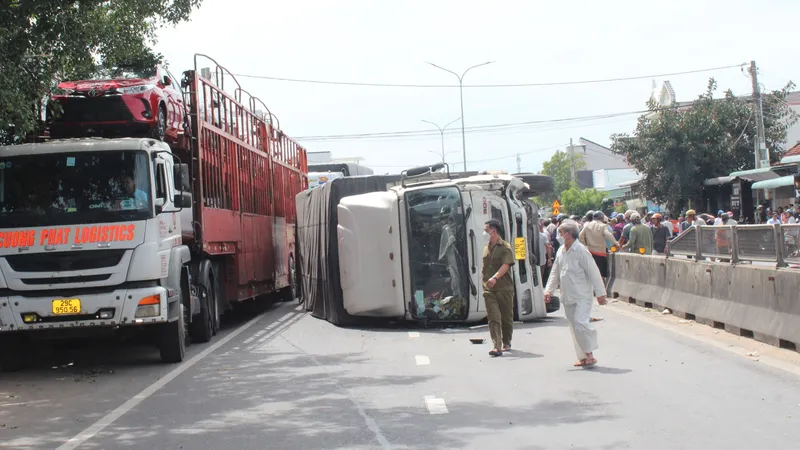 Hiện trường vụ tai nạn.