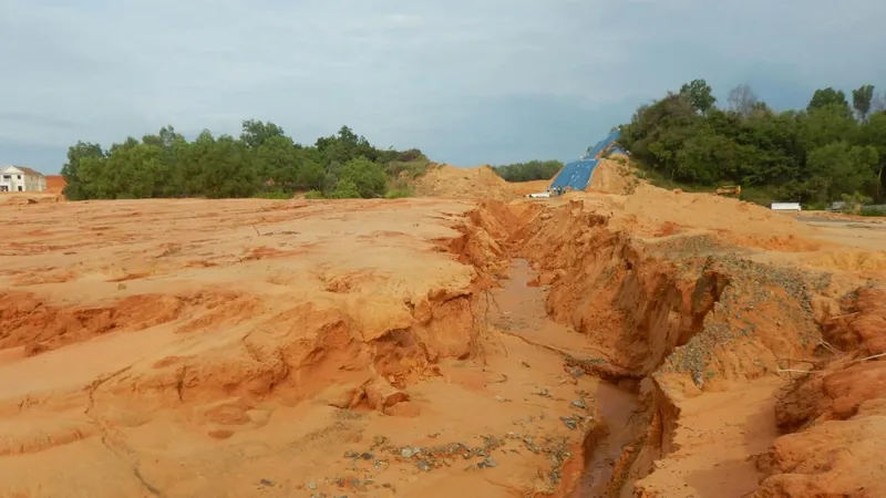 Công ty TNHH Delta-Valley Bình Thuận chưa đăng ký hợp đồng thuê đất, kê khai thuế và nộp thuế đối với diện tích 2.489.133,0m² đã nhận bàn giao. Ảnh: NGUYỄN TIẾN