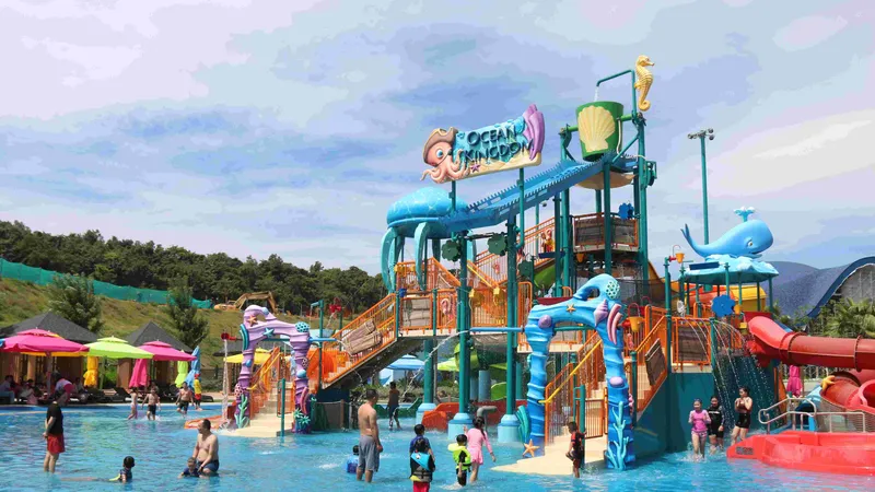 Một góc công viên nước Wonderland Water Park tại tỉnh Bình Thuận