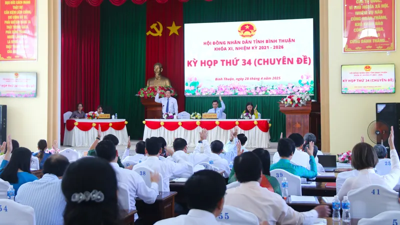 HĐND tỉnh Bình Thuận biểu quyết thông qua chủ trương sắp xếp tỉnh Bình Thuận, Lâm Đồng, Đắk Nông thành tỉnh Lâm Đồng 