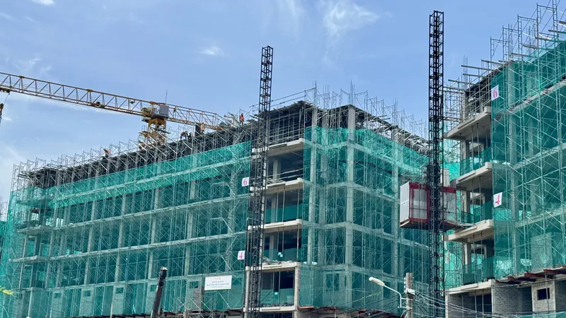 Một trong 3 vụ tai nạn xảy ra tại công trình xây dựng chung cư sông Cà Ty (tỉnh Lâm Đồng)