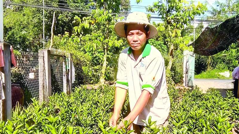 Anh Nguyễn Ngọc Thuận ở xã Hòa Long, huyện Lai Vung (Đồng Tháp) mua được đất vườn, mở cửa hàng vật tư nông nghiệp từ tiền xuất khẩu lao động