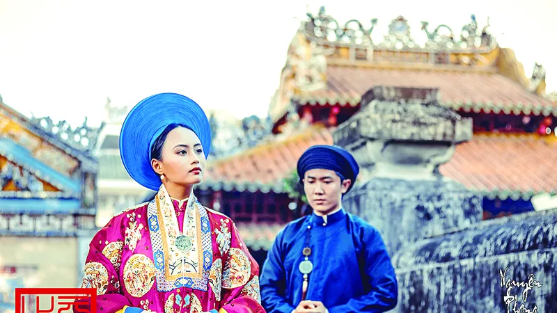 Áo Đoàn Loan Nhật Bình của công chúa Mỹ Lương, được Nguyên Phong Đoạn Lĩnh phỏng dựng Ảnh: NGUYÊN PHONG ĐOẠN LĨNH