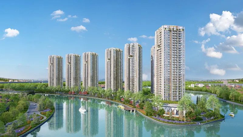 Cảnh quan kỳ ảo của Diamond Riverside