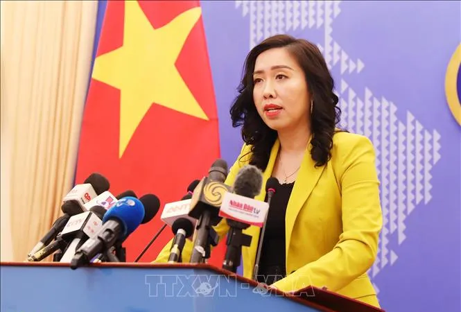 Người phát ngôn Bộ Ngoại giao Lê Thị Thu Hằng. Ảnh: TTXVN