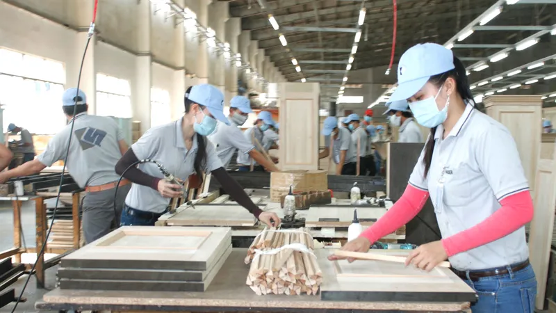 Sản xuất gỗ tại Công ty Kaiser Việt Nam, Khu công nghiệp Mỹ Phước, thị xã Bến Cát, Bình Dương