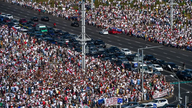 Người biểu tình tại thủ đô Minsk. Ảnh: AFP
