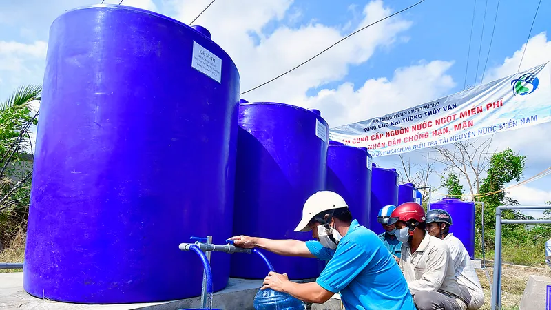 Những công trình cấp nước ngọt miễn phí tại huyện Thới Bình, tỉnh Cà Mau được đưa vào sử dụng trong mùa khô 2021 