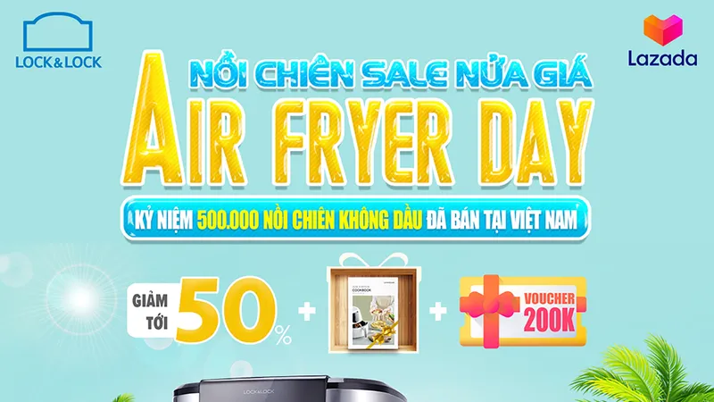 LOCK&LOCK mừng dấu mốc 500.000 nồi chiên không dầu đã được bán