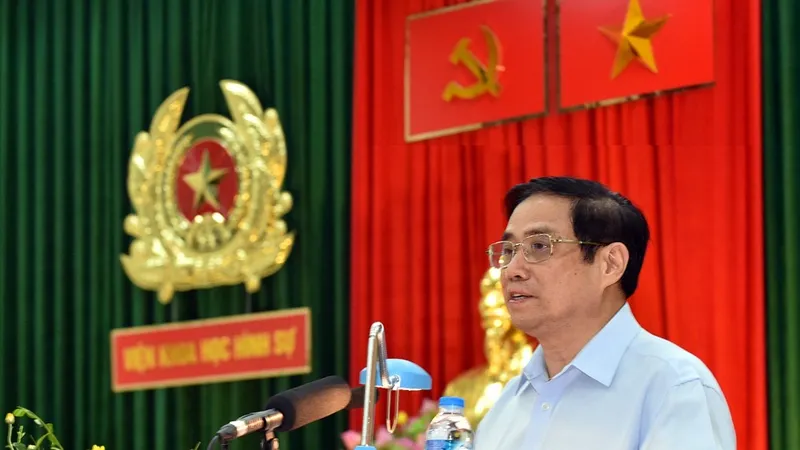 Thủ tướng Chính phủ Phạm Minh Chính phát biểu tại buổi làm việc.