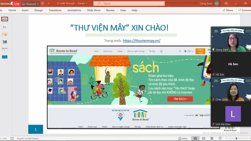 Thư viện Mây được thiết lập với nhiều tiện lợi dành cho người dùng 
