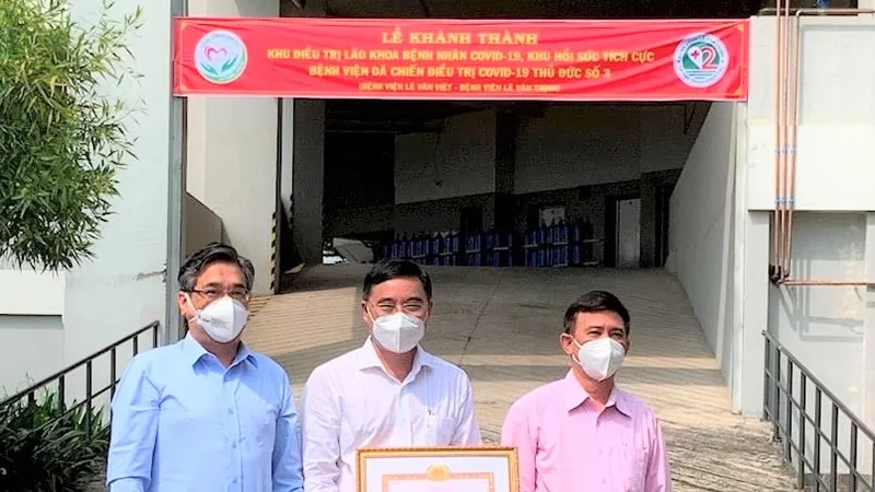Khánh thành khu điều trị Lão khoa bệnh nhân Covid-19 tại BV dã chiến điều trị Covid-19 TP Thủ Đức số 3 