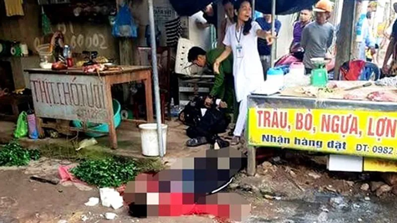 Kinh hoàng một phụ nữ bị bắn chết giữa chợ Bến Tắm