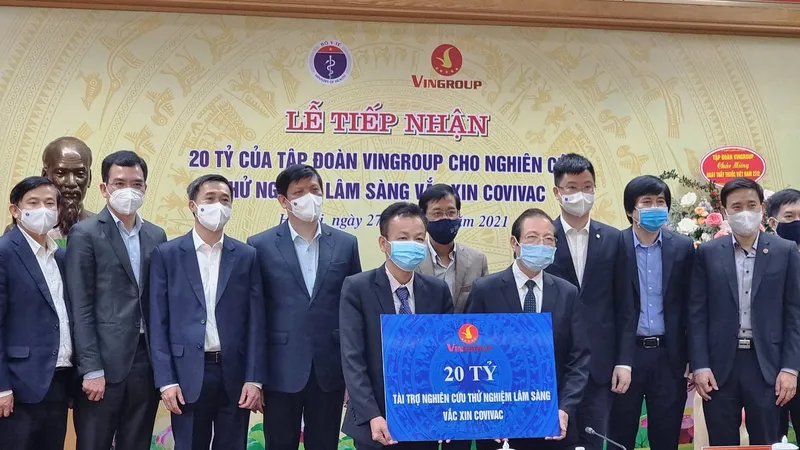 Vingroup tài trợ 20 tỷ đồng cho nghiên cứu thử nghiệm lâm sàng vaccine COVIVAC 