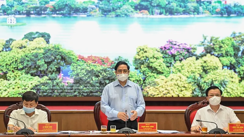 Làm việc với Thủ tướng, Hà Nội thể hiện quyết tâm kiểm soát được dịch Covid-19