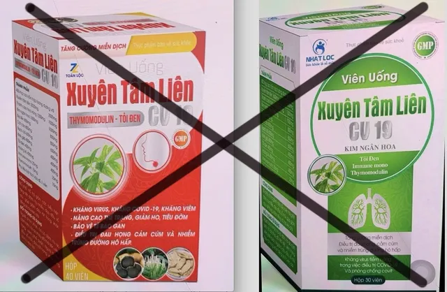 Thu hồi ngay các sản phẩm chức năng ghi công dụng phòng, điều trị Covid-19