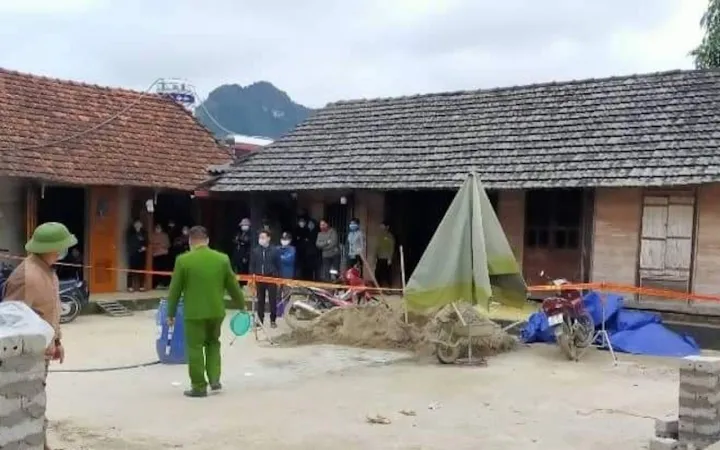 Công an khám nghiệm hiện trường vụ nỗ súng ở xã Tấn Tiến, Võ Nhai, Thái Nguyên