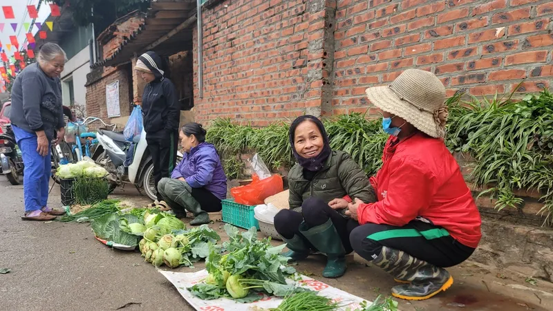 Mộc mạc chợ quê ven đô ngày giáp tết