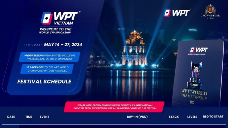 Khẩn trương kiểm tra và dừng ngay giải Poker “WPT VietNam 2024” tại Hà Nội