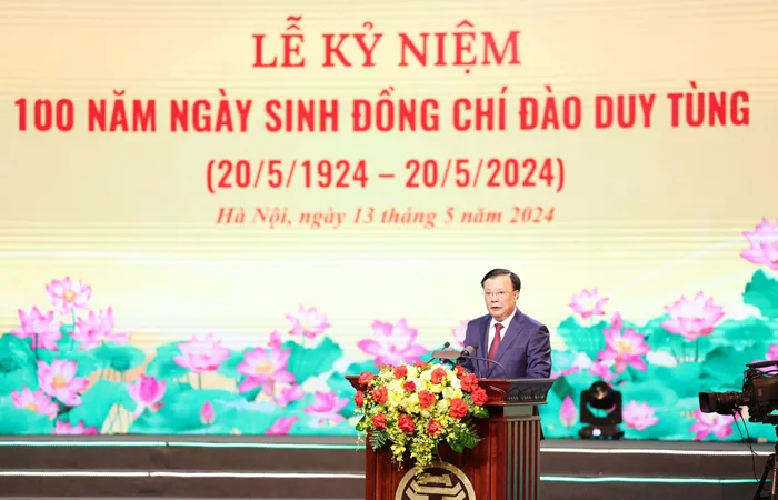 Hà Nội kỷ niệm trọng thể 100 năm ngày sinh đồng chí Đào Duy Tùng