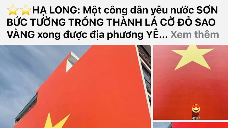 Xử lý một công dân tại TP Hạ Long thông tin sai lệch về việc sơn cờ Tổ quốc ở nhà dân
