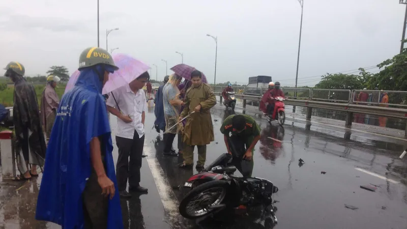 Hiện trường vụ tai nạn.
