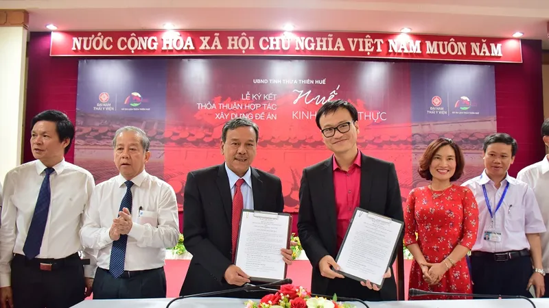 Ký kết thỏa thuận hợp tác xây dựng Đề án “Huế - Kinh đô ẩm thực” giữa Sở Du lịch tỉnh Thừa Thiên - Huế với Công ty Cổ phần Đại Nam – Thái Y Viện