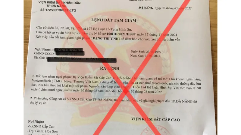 Giấy tờ giả mà các đối tượng lừa đảo thường gửi cho người bị hại