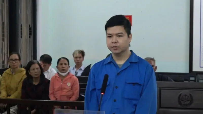 Bị cáo Vinh tại phiên tòa