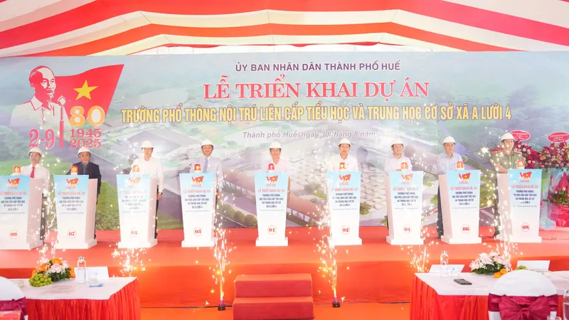 Khởi công Dự án Trường phổ thông nội trú liên cấp ở xã A Lưới 4