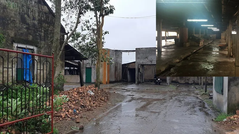 Hiện trường lò mổ, nơi xảy ra vụ án mạng