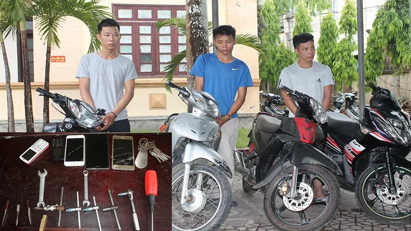 Bắt nhóm đối tượng trộm cắp xe máy liên huyện tại Hà Tĩnh