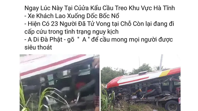 Thực hư thông tin vụ tai nạn xe khách xảy ra ở cửa khẩu Quốc tế Cầu Treo