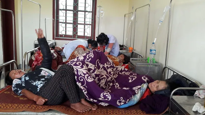 Các bệnh nhân điều trị tại Bệnh viện Đa khoa huyện Hương Khê