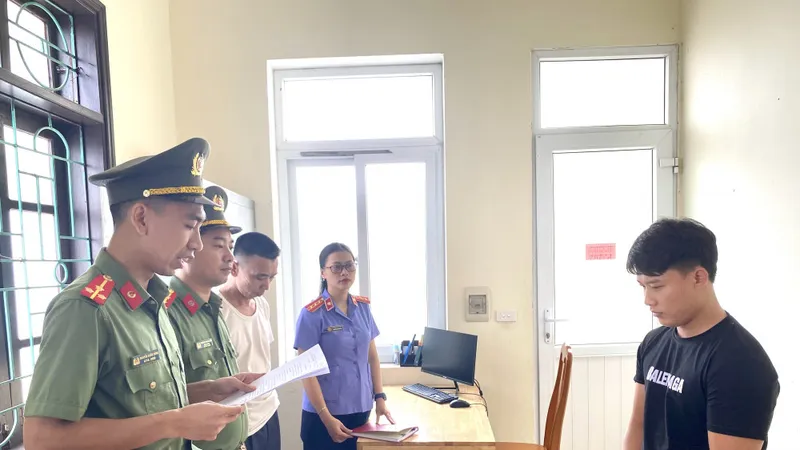 Công an Hà Tĩnh ra quyết định khởi tố bị can Đào Văn Hiểu. Ảnh: Công an Hà Tĩnh cung cấp