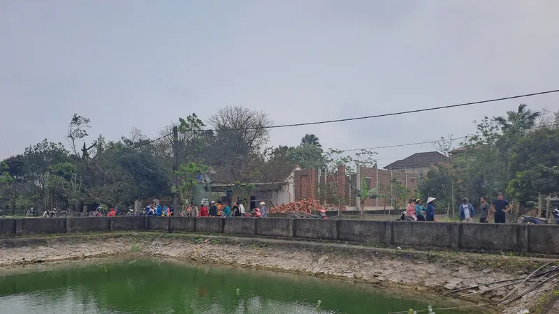 Khu vực giếng làng, nơi xảy ra vụ tai nạn đuối nước 