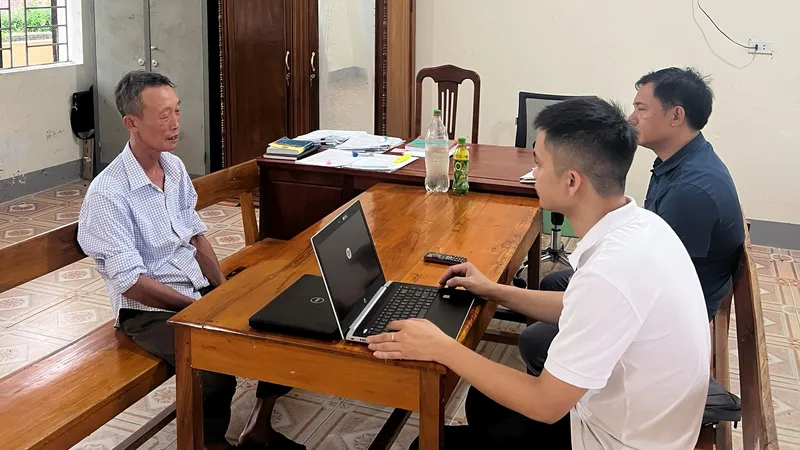  Đối tượng Mai Văn Hà tại cơ quan công an 
