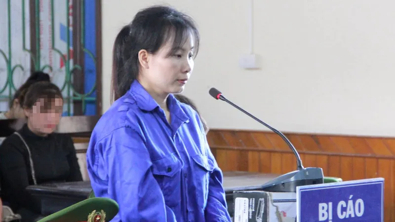 Bị cáo Hoàng Thị Thảo tại phiên tòa xét xử sơ thẩm