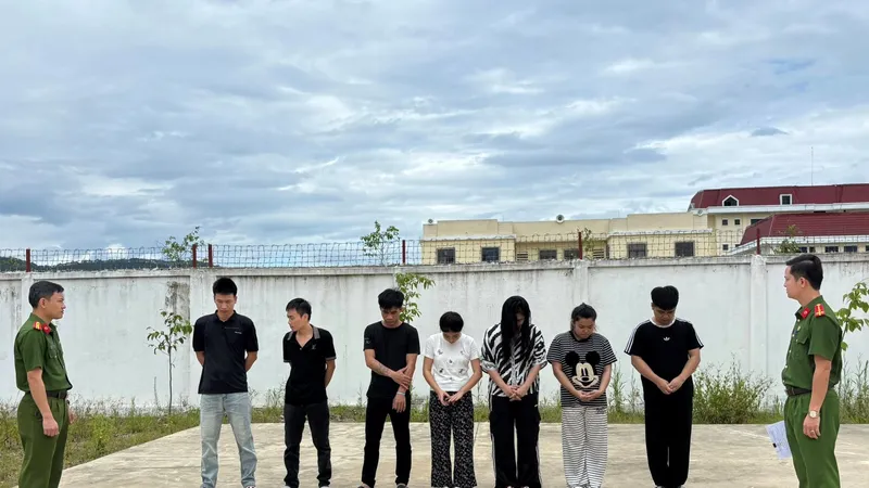 Cơ quan công an bắt giữ các đối tượng liên quan 