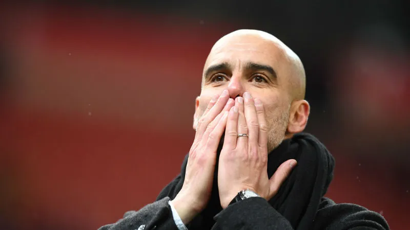 HLV Pep Guardiola đã tạo nên dấu ấn ành công đầu tiên trên dất Anh. Ảnh: Getty Images 