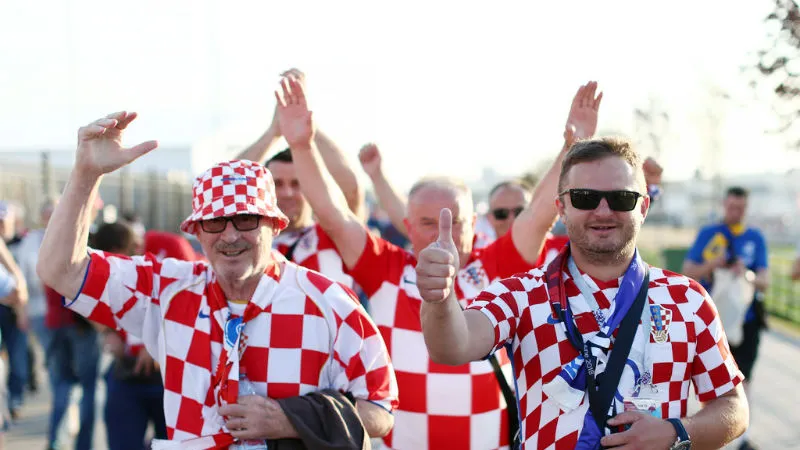 Người hâm mộ Croatia sẵn sàng trước đại chiến với Pháp. Ảnh: Getty Images