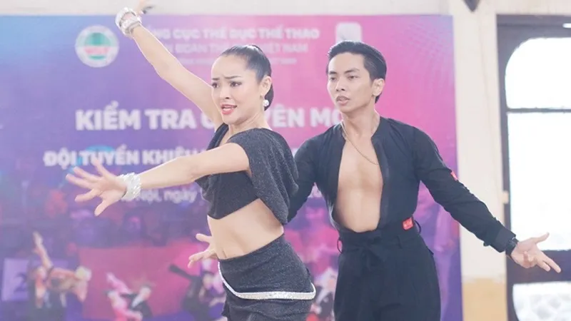 Đội tuyển khiêu vũ thể thao đặt mục tiêu cao tại SEA Games 31. Ảnh: QUÝ LƯỢNG 